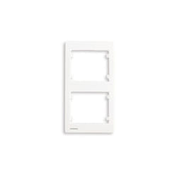 Siemens - delta iris plaque double verticale blanc SIE266528