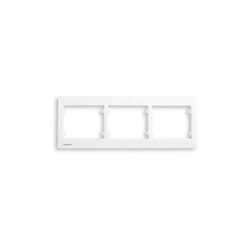 Siemens - delta iris plaque triple horizontale blanc SIE266535