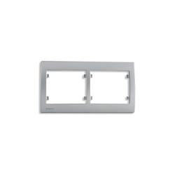 Siemens - delta iris plaque double horizontale silver SIE266559
