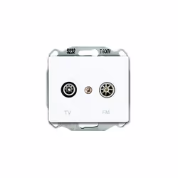 SIEMENS Delta Iris Prise TV / FM - Blanc Ce mécanisme pour prise coaxiale TV FM, de la gamme Siemens Delta Iris, s'installe e ...