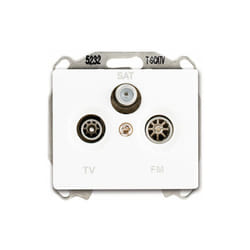 Siemens - Prise tv/fm/sat Blanc Delta iris