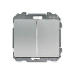 Siemens - Va et Vient + Poussoir Alu Silver Delta iris