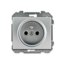 Siemens - delta iris prise de courant 2P+T silver SIE266870