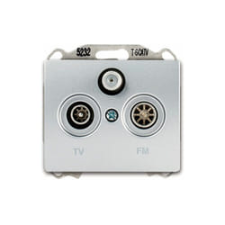 Prise tv/fm/sat Alu Silver iris Siemens