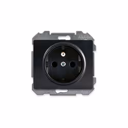 SIEMENS Delta Iris Mécanisme prise 2P+T - Anthracite Ce mécanisme Siemens Delta Iris pour prise de courant 2P + T protège les ...