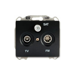 Siemens - Prise tv/fm/sat Anthracite Delta iris