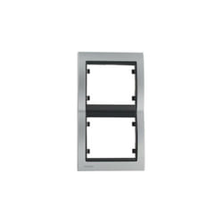 Siemens - Plaque Double Verticale Métal Aluminium Delta iris
