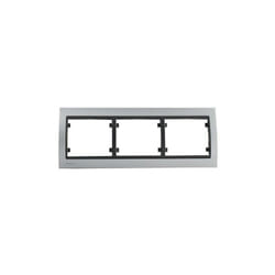 Plaque Triple Horizontale Métal Aluminium Delta iris Siemens