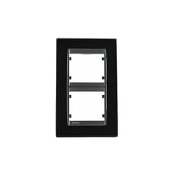 Siemens - Plaque Double Verticale Texturé Noir delta iris