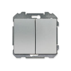 Siemens - Double Poussoir Alu Silver Delta iris