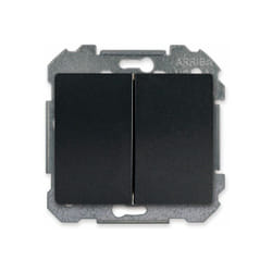 Siemens - Double Poussoir Anthracite Delta iris