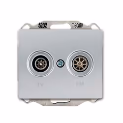 Prise TV/FM Alu Silver Delta IRIS