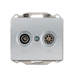 Prise TV/FM Alu Silver Delta IRIS