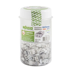 Pot de 100 mini bornes de connexion automatique 2 entrées S2273 - WAGO