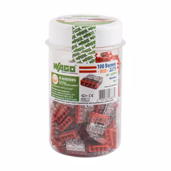 Description générale Les mini bornes de connexion rapide WAGO S2273 sont conçues pour les fils rigides avec une capacité de 4 ...