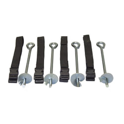 Kangui Kit Ancrage Adaptable Sur Tout Trampoline: 4 Piquets Acier + 4 Sangles