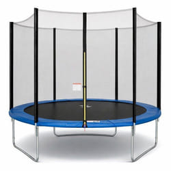 Trampoline KANGUI - BLEU Ø 244-250 cm – Enfant – Filet de sécurité – Certification CE & NF EN 71–14
