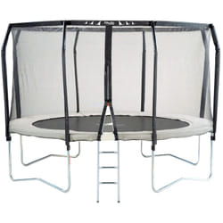 Trampoline de jardin rond Ø426cm avec filet de sécurité + échelle - Fabrication européenne - Famili 430 - Kangui