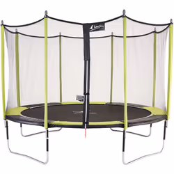 Trampoline de jardin 426 cm + filet de sécurité jumpi Vert/Noir 430 - Kangui