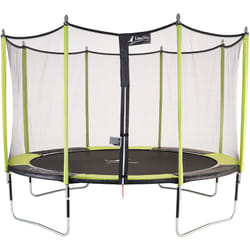 Trampoline de jardin 426 cm + filet de sécurité jumpi Vert/Noir 430 - Kangui