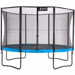 Trampoline de jardin rond 430 cm + filet de sécurité punchi Bleu 430 - Kangui