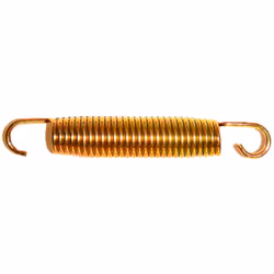Lot de 10 ressorts de 145mm de long boucles incluses et 23mm de large. Acier galvanisé par électrolyse avec fintion "GOLD" po ...