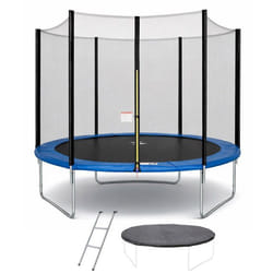 Trampoline Ø 300 cm Bleu MAXI ECO - KANGUI - Avec Filet Echelle Couverture de Protection