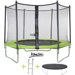 Trampoline KANGUI - TWIN Ø 300‑305 cm – Enfant – Rebond Optimal – Échelle & Bâche – Certification CE & NF EN 71-14