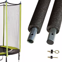 Un poteau de filet standard Ø25mm pour trampolines de jardin avec mousse et visserie