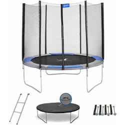 Trampoline rond Ø250cm avec filet, échelle, bâche et kit d'ancrage- ralli 250 - Kangui