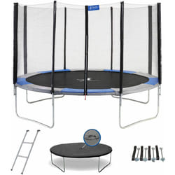 Trampoline rond Ø360cm avec filet, échelle, bâche et kit d'ancrage - ralli 360 - Kangui