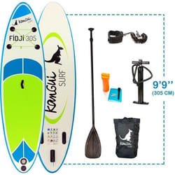 Kangui - Stand up Paddle 305cm SUP gonflable + pagaie + sac à dos + pompe haute pression + leash + kit de réparation- FIDJI