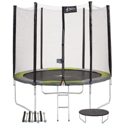 Trampoline rond Ø250cm avec filet, échelle, kit d'ancrage et bâche de protection ralli 250 - Kangui