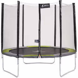 Trampoline de jardin rond avec filet de sécurité : • Pour un usage facile et durable, toute la structure acier du trampoline  ...