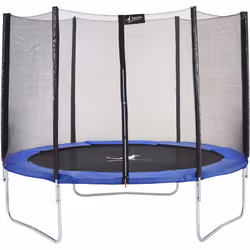 Trampoline de jardin rond avec filet de sécurité : • Pour un usage facile et durable, toute la structure acier du trampoline  ...