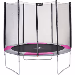Trampoline de jardin rond avec filet de sécurité : • Pour un usage facile et durable, toute la structure acier du trampoline  ...