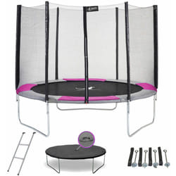 Trampoline rond Ø300cm avec filet, échelle, bâche et kit d'ancrage - ralli 300 - Kangui