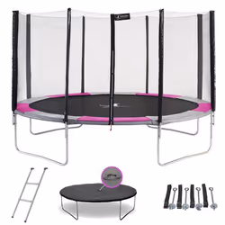 Trampoline rond Ø430cm avec filet, échelle, bâche et kit d'ancrage - RALLI 430