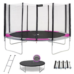Trampoline rond Ø430cm avec filet, échelle, bâche et kit d'ancrage - RALLI 430