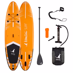 Kangui - Stand up Paddle 335cm SUP gonflable + pagaie + sac à dos + pompe haute pression + leash + kit de réparation- MAORI