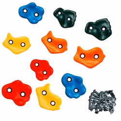 10 Pierres à grimper d'escalade pour structures de jeux - Fixations inclues
