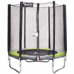 Trampoline de jardin rond avec filet de sécurité : • Pour un usage facile et durable, toute la structure acier du trampoline  ...