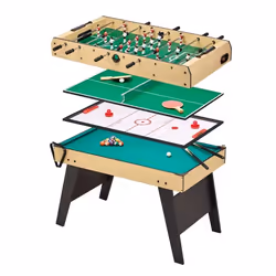 Table multi jeux 4 en 1 pour toute la famille - Baby-foot - Billard - Ping Pong - Hockey