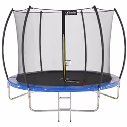 Trampoline de jardin 300cm avec filet de sécurité intérieur et échelle : • Pour un usage facile et durable, toute la structur ...