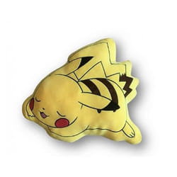 Coussin - Pokemon - Pikachu Dormant - 50 Cm - Gris - Jaune - Asymétrique