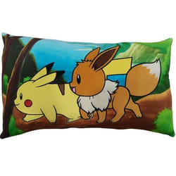 Coussin - Pokémon - Pikachu et Evoli BFF - Rectangulaire - Multicolore - Déhoussable