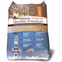 Combustibles Granulé de bois Woodstock - sac 15Kg