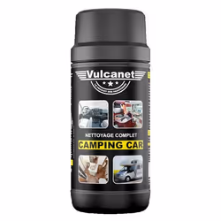 Vulcanet - Nettoyage camping-car - Lavage sans eau - Lingettes + chiffon - Intérieur/extérieur