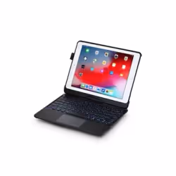 Urban Factory Lumee 360 °, AZERTY, Français, Pavé tactile, Apple, iPad 10.2 (7th Gen), Noir