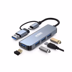 Urban Factory MHC35UF station d'accueil Avec fil USB 3.2 Gen 1 (3.1 Gen 1) Type-A Gris - Vue supplémentaire 4